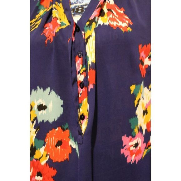 Violet and Claire Women's Blouse Plus Size 1X Floral Pattern 3/4 Sleeves with Bu - Picture 2 of 5